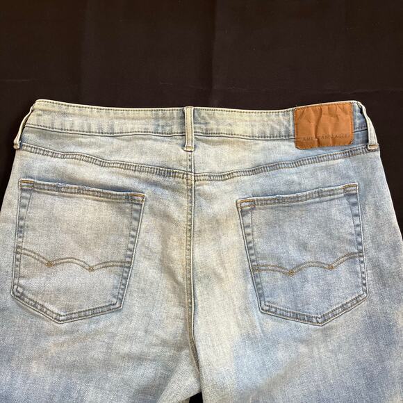 American Eagle Flex Jeans Men’s 36x30 Blue Denim Stretch Straight Fit - Picture 3 of 10
